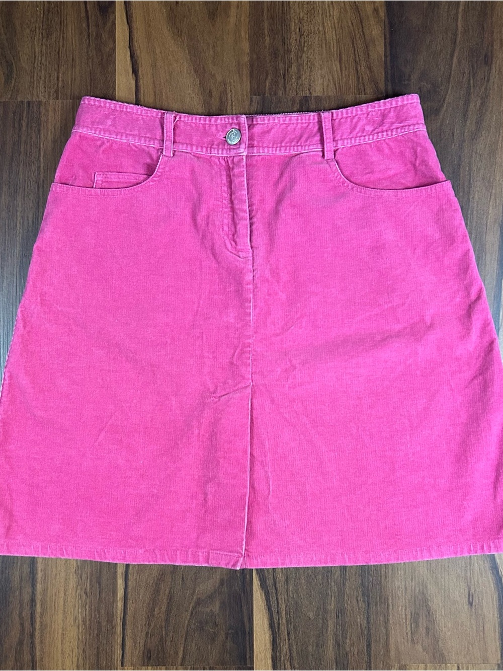 authentic Y2K  Lilly Pulitzer bright pink corduroy mini skirt